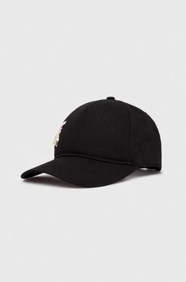 Zdjęcie produktu Patrizia Pepe czapka z daszkiem bawełniana kolor czarny z aplikacją 8F0045 AB01