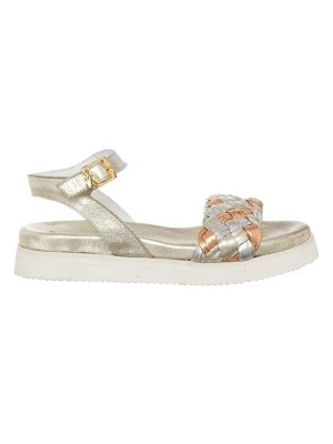 Zdjęcie produktu Patrizia Pepe Skórzane sandały w kolorze złoto-srebrnym rozmiar: 34