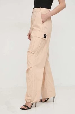 Zdjęcie produktu Patrizia Pepe spodnie bawełniane kolor beżowy fason cargo high waist 8P0602 A391