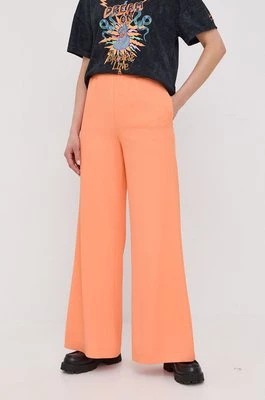 Zdjęcie produktu Patrizia Pepe spodnie damskie kolor pomarańczowy szerokie high waist