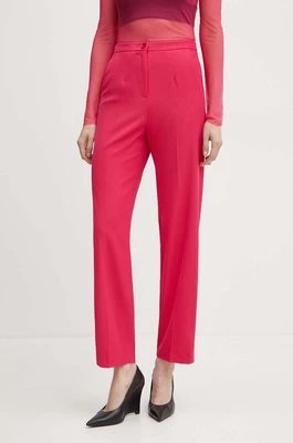Zdjęcie produktu Patrizia Pepe spodnie damskie kolor różowy proste high waist 8P0621 A454