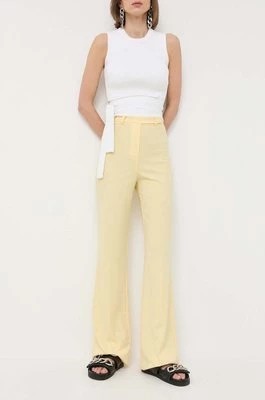 Zdjęcie produktu Patrizia Pepe spodnie damskie kolor żółty dopasowane high waist