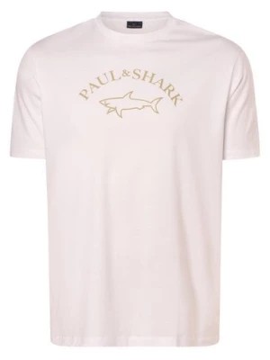 Zdjęcie produktu Paul & Shark Koszulka męska - duże rozmiary Mężczyźni Bawełna biały nadruk,