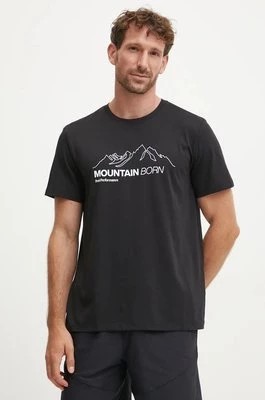 Zdjęcie produktu Peak Performance t-shirt męski kolor czarny z nadrukiem