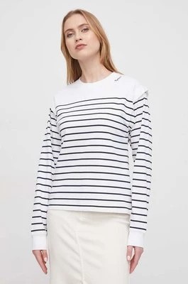 Zdjęcie produktu Pepe Jeans bluza bawełniana damska kolor biały wzorzysta