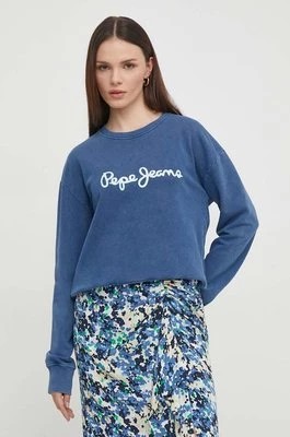 Zdjęcie produktu Pepe Jeans bluza LANA damska kolor niebieski z nadrukiem PL581430