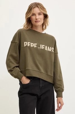 Zdjęcie produktu Pepe Jeans bluza GAYLE damska kolor zielony z nadrukiem PL581452