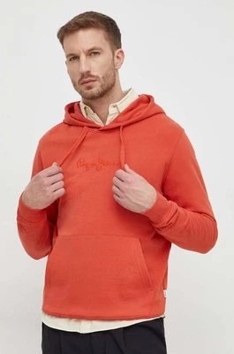 Zdjęcie produktu Pepe Jeans bluza męska kolor pomarańczowy z kapturem melanżowa