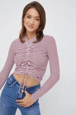 Zdjęcie produktu Pepe Jeans bluzka damska kolor bordowy wzorzysta