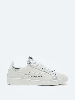 Zdjęcie produktu Pepe Jeans FOOTWEAR Skórzane sneakersy w kolorze białym rozmiar: 37