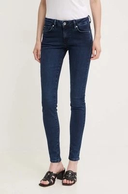 Zdjęcie produktu Pepe Jeans jeansy SKINNY JEANS LW damskie kolor granatowy PL204583CU2