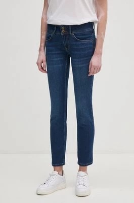 Zdjęcie produktu Pepe Jeans jeansy SLIM JEANS LW damskie kolor granatowy PL204729DP6