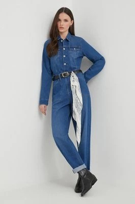 Zdjęcie produktu Pepe Jeans kombinezon jeansowy HUNTER UTILITY kolor niebieski bawełniany z kołnierzykiemm PL230474