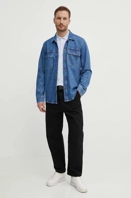 Zdjęcie produktu Pepe Jeans koszula jeansowa BRIGHTON męska kolor niebieski regular z kołnierzykiem klasycznym PM308519