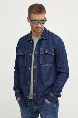 Zdjęcie produktu Pepe Jeans kurtka jeansowa RELAXED OVERSHIRT męska kolor granatowy przejściowa oversize PM308585CU4