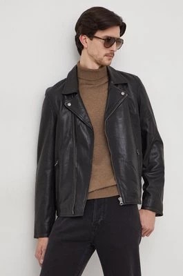 Zdjęcie produktu Pepe Jeans kurtka skórzana Valen męska kolor czarny przejściowa PM402881CHEAPER