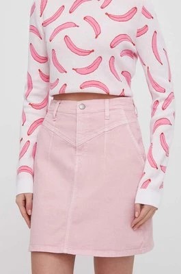 Zdjęcie produktu Pepe Jeans spódnica jeansowa kolor różowy mini ołówkowa