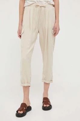 Zdjęcie produktu Pepe Jeans spodnie JYNX damskie kolor beżowy fason cargo medium waist