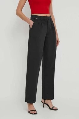 Zdjęcie produktu Pepe Jeans spodnie Tina damskie kolor czarny fason chinos high waist PL211697