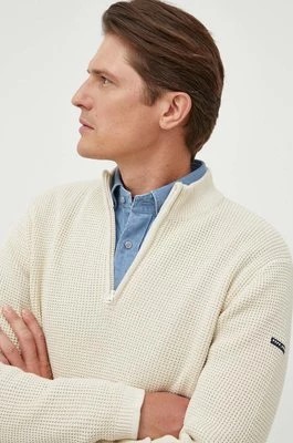 Zdjęcie produktu Pepe Jeans sweter bawełniany Dean kolor beżowy z półgolfem