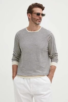 Zdjęcie produktu Pepe Jeans sweter lniany MYSTIC kolor beżowy lekki z półgolfem PM702423