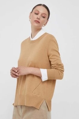 Zdjęcie produktu Pepe Jeans sweter z domieszką wełny damski kolor beżowy lekki