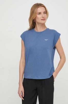 Zdjęcie produktu Pepe Jeans t-shirt bawełniany LORY damski kolor niebieski PL505853