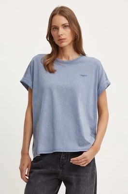 Zdjęcie produktu Pepe Jeans t-shirt bawełniany EDITH damski kolor niebieski PL505893