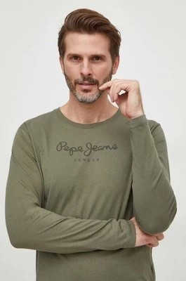 Zdjęcie produktu Pepe Jeans t-shirt bawełniany Eggo męski kolor zielony z nadrukiem PM508209
