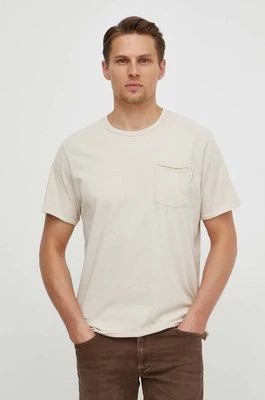 Zdjęcie produktu Pepe Jeans t-shirt bawełniany Single Carrinson męski kolor beżowy gładki PM509392