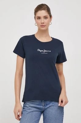 Zdjęcie produktu Pepe Jeans t-shirt bawełniany Wendys damski kolor granatowy