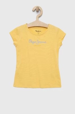 Zdjęcie produktu Pepe Jeans t-shirt dziecięcy kolor żółty