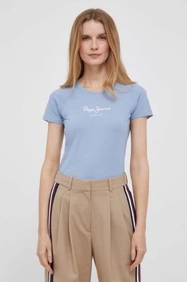 Zdjęcie produktu Pepe Jeans t-shirt New Virginia damski kolor niebieski
