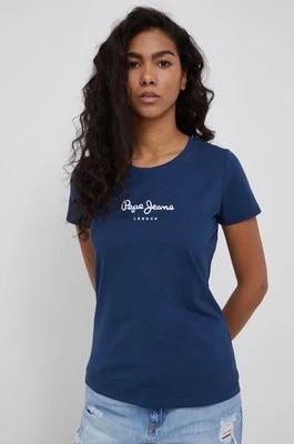 Zdjęcie produktu Pepe Jeans t-shirt NEW VIRGINIA SS N damski kolor granatowy