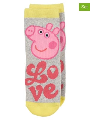 Zdjęcie produktu Peppa Pig Skarpety w kolorze szaro-żółtym rozmiar: 31-34