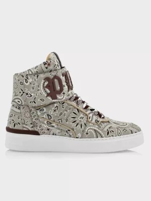 Zdjęcie produktu Philipp Plein Beżowe sneakersy Hi-Top Paisley rozmiar