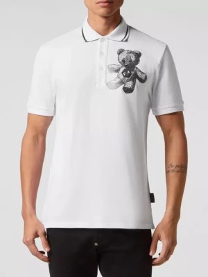 Zdjęcie produktu Philipp Plein Biała koszulka polo Paisley Teddy Bear rozmiar