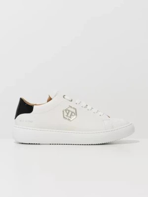 Zdjęcie produktu Philipp Plein Białe sneakersy Hexagon z czarną zapiętką rozmiar