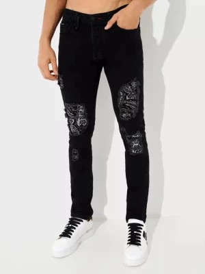 Zdjęcie produktu Philipp Plein Czarne jeansy Paisley Super Straight