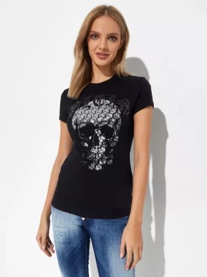 Zdjęcie produktu Philipp Plein Czarny t-shirt z kryształową czaszką Sexy Pure Skull