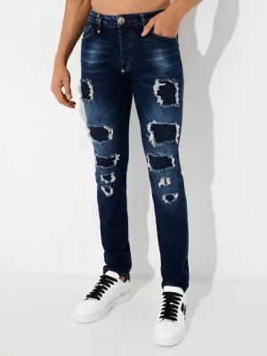 Zdjęcie produktu Philipp Plein Granatowe jeansy Super Straight