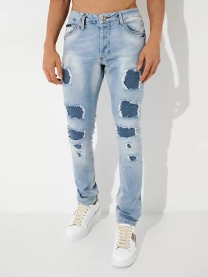 Zdjęcie produktu Philipp Plein Jasnoniebieskie jeansy Super Straight