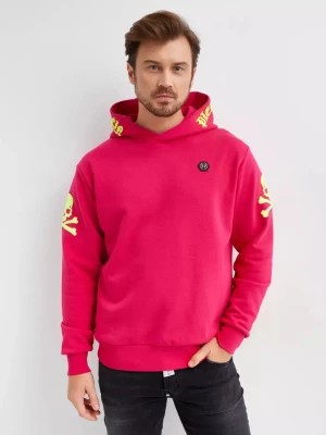 Zdjęcie produktu Philipp Plein Neonowo różowa bluza z kapturem Skull&Bones