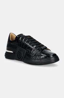 Zdjęcie produktu Philipp Plein sneakersy skórzane Crocco Lo-Top Hexagon kolor czarny USC0653 PTE003N 0202