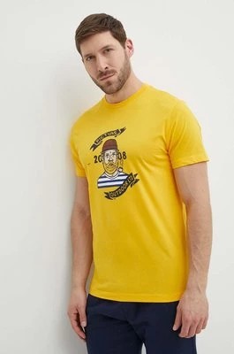 Zdjęcie produktu Picture t-shirt bawełniany Chuchie męski kolor żółty z nadrukiem MTS1140