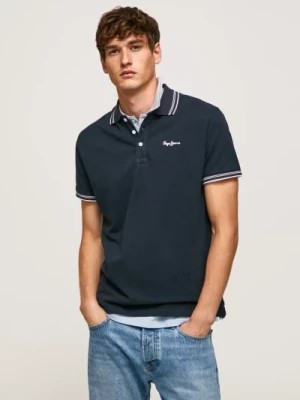 Zdjęcie produktu Pikowany Polo Shirt Krótki Rękaw Detal Pepe Jeans