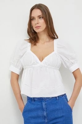 Zdjęcie produktu Pinko bluzka bawełniana damska kolor biały gładka 103070.A1OL