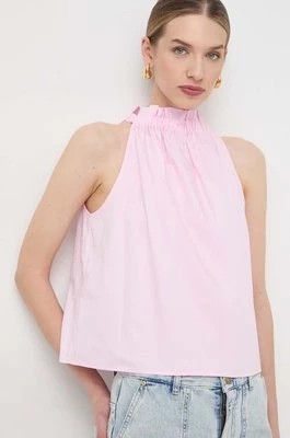 Zdjęcie produktu Pinko bluzka bawełniana damska kolor różowy gładka 100895.A19U