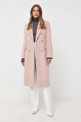 Zdjęcie produktu Pinko płaszcz wełniany kolor beżowy przejściowy dwurzędowy