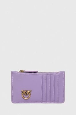 Zdjęcie produktu Pinko portfel skórzany kolor fioletowy 100251.A0GK
